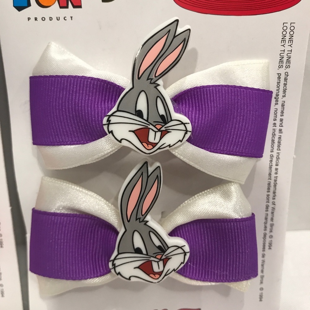 Vintage Looney Tunes Bugs Bunny & Gang Hair Bows & Barrettes - Picture 4 of 4